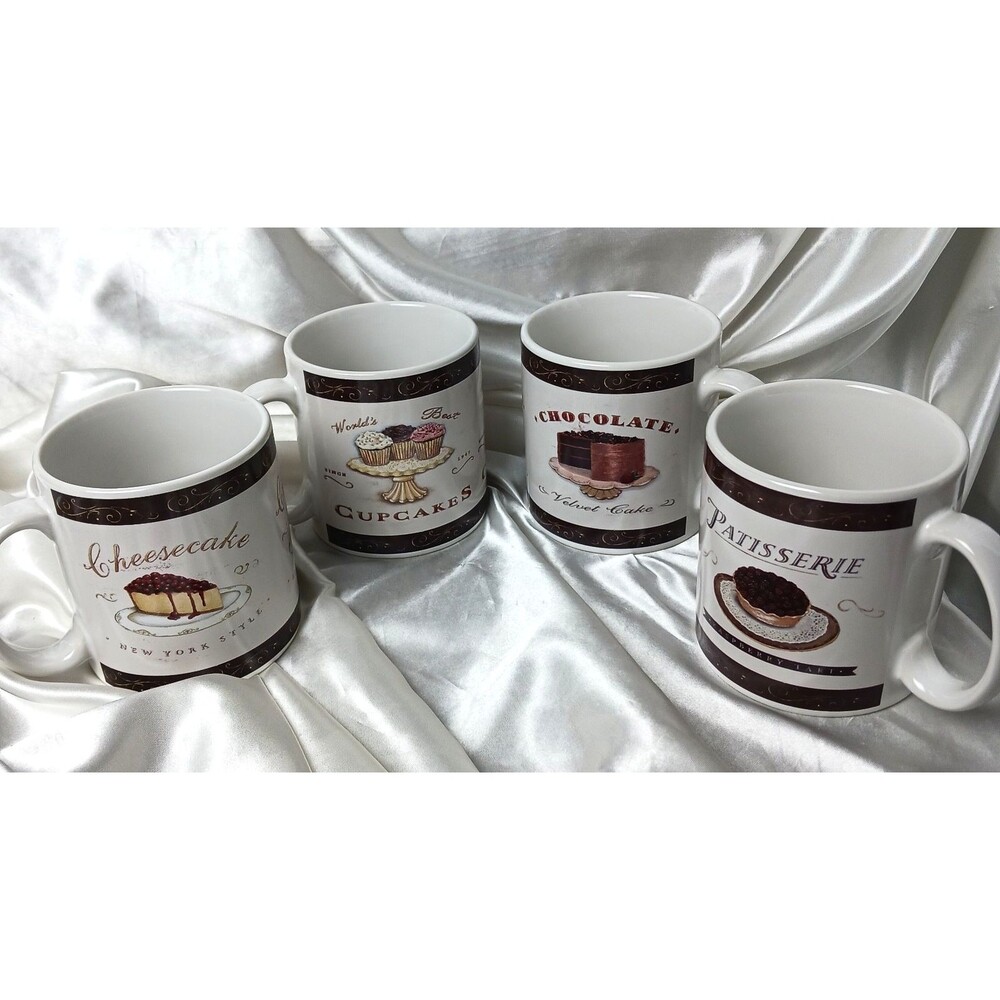 ONEIDA "Sweets Collection" SET OF 4 STONEWARE MUGS
